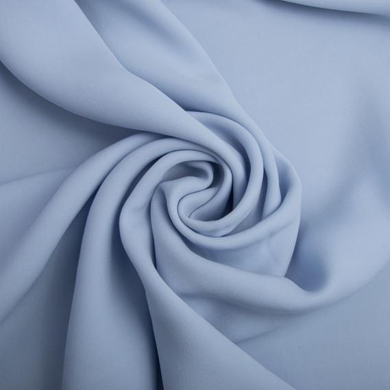 Ткань костюмная Barbie креп, 145 см, 228 гр/м2, для одежды, платьев, костюмов, юбок блакитна, фото 1