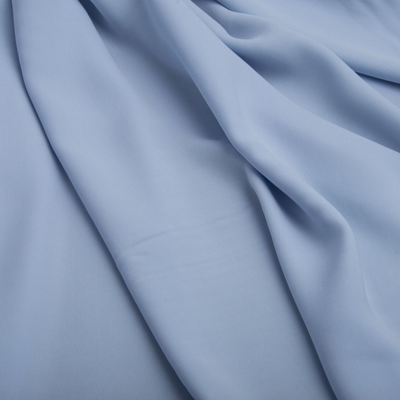 Ткань костюмная Barbie креп, 145 см, 228 гр/м2, для одежды, платьев, костюмов, юбок блакитна, фото 2