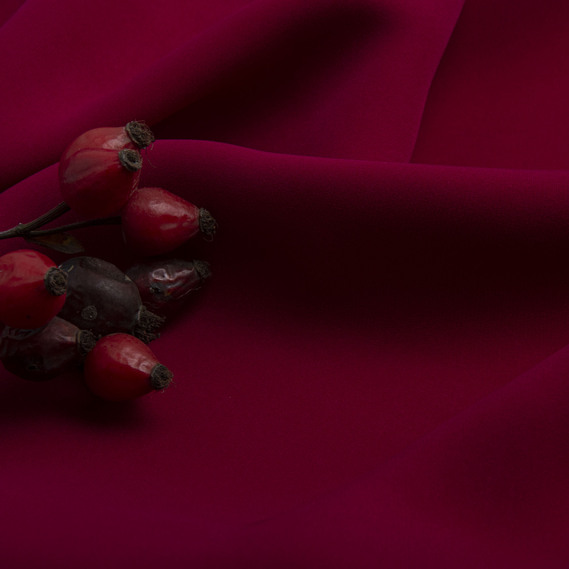 Ткань костюмная Barbie креп, 145 см, 228 гр/м2, для одежды, платьев, костюмов, юбок вишня , фото 3