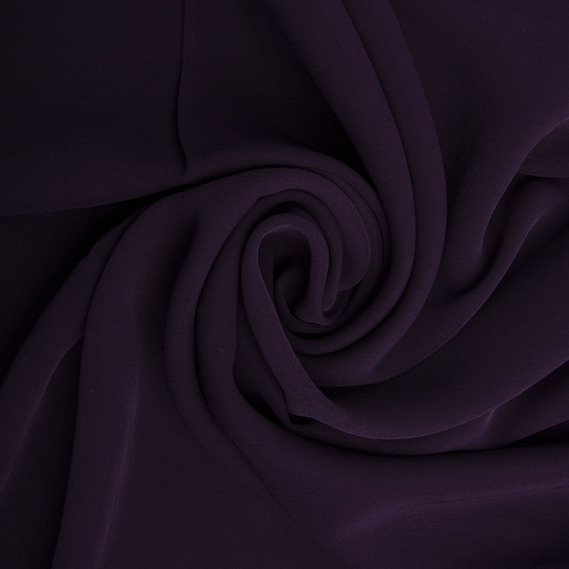 Тканина костюмна Barbie креп, 145 см, 228 гр/м2, для одягу, плаття, костюмів, спідниць баклажан, фото 1