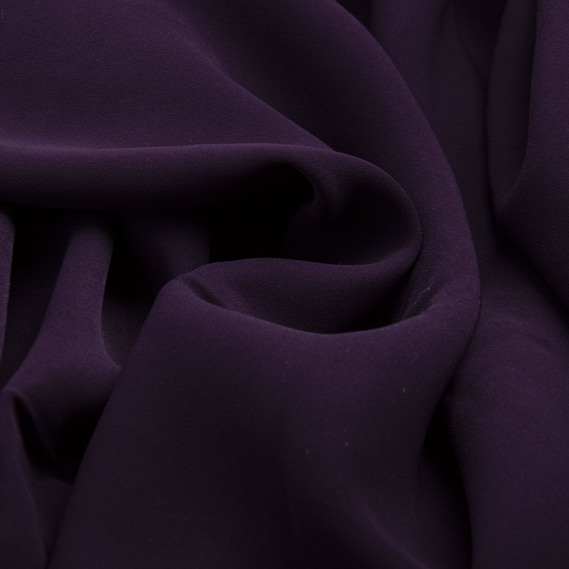 Тканина костюмна Barbie креп, 145 см, 228 гр/м2, для одягу, плаття, костюмів, спідниць баклажан, фото 2