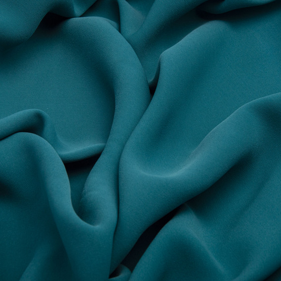 Barbie crepe suit fabric, 145 cm wide, 228 g/m², suitable for clothing, dresses, suits, and skirts мор хвиля, фото 2