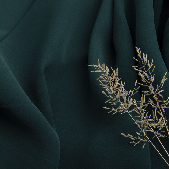 Тканина костюмна Barbie креп, 145 см, 228 гр/м2, для одягу, плаття, костюмів, спідниць малахіт, фото 3