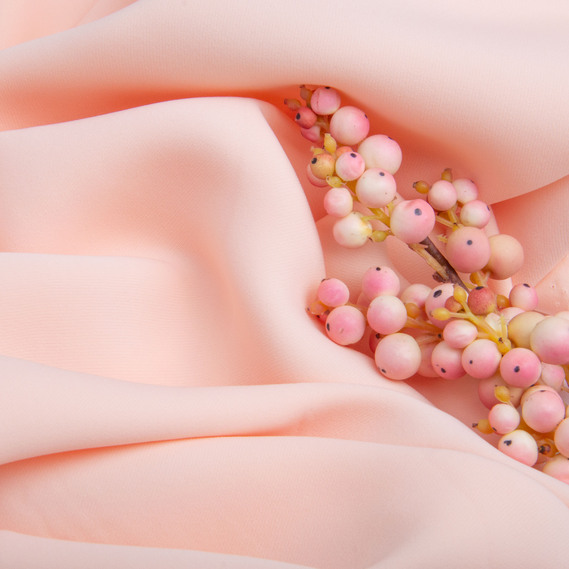 Ткань костюмная Barbie креп, 145 см, 228 гр/м2, для одежды, платьев, костюмов, юбок світлий абрикос, фото 3