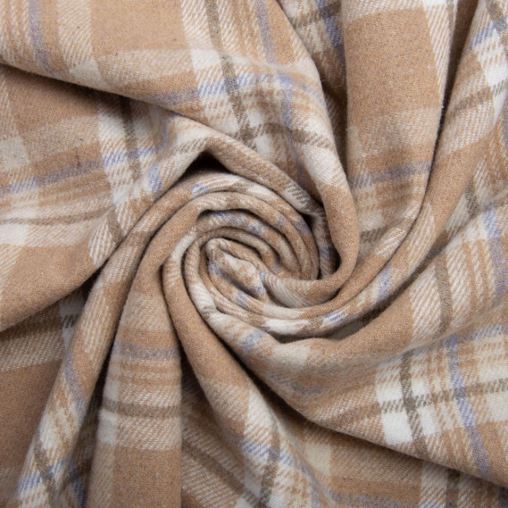 Тканина костюмна Клітина беж, фото 1