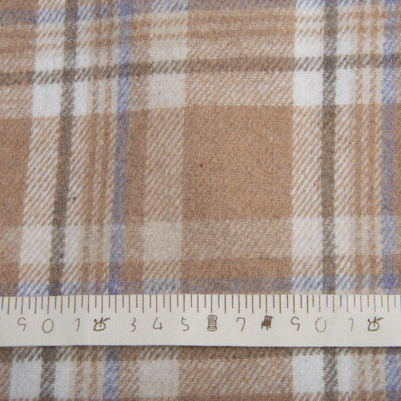 Тканина костюмна Клітина беж, фото 4