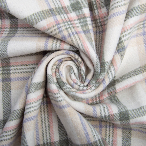 Тканина костюмна Клітина молоко, фото 1