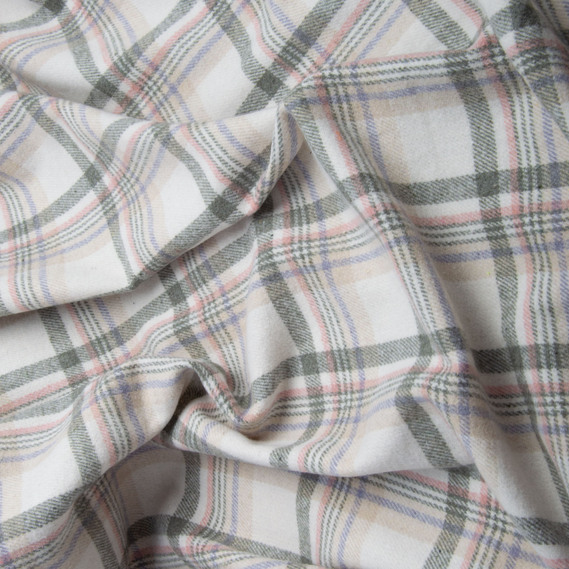 Тканина костюмна Клітина молоко, фото 2