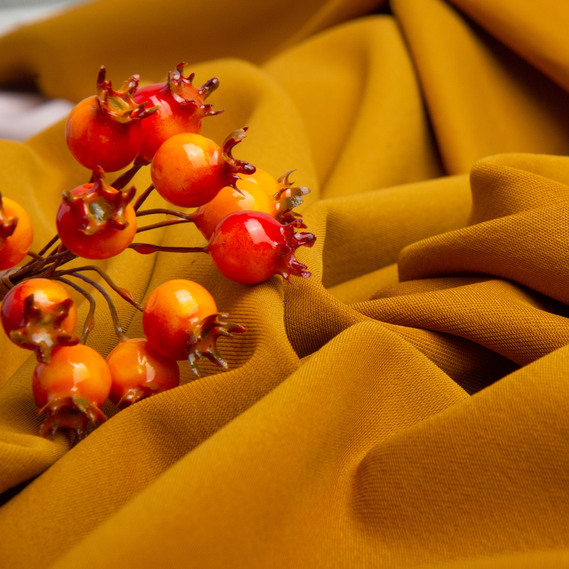 Тканина костюмна PLASMA, 150 см, 227 гр/м2, для одягу, плаття, костюмів, спідниць V-16 гірчиця, фото 3 Тканина костюмна PLASMA, 150 см, 227 гр/м2, для одягу, плаття, костюмів, спідниць V-16 гірчиця, фото 3