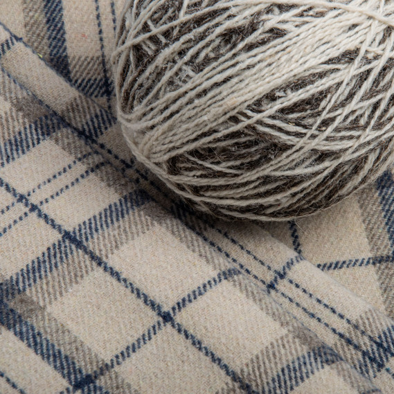 Тканина костюмна Клітина беж, фото 3 Тканина костюмна Клітина беж, фото 3