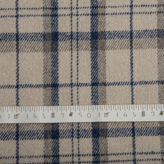 Тканина костюмна Клітина беж, фото 4 Тканина костюмна Клітина беж, фото 4