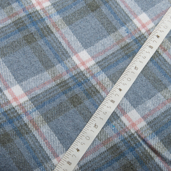 Тканина костюмна Клітина сіра, фото 4