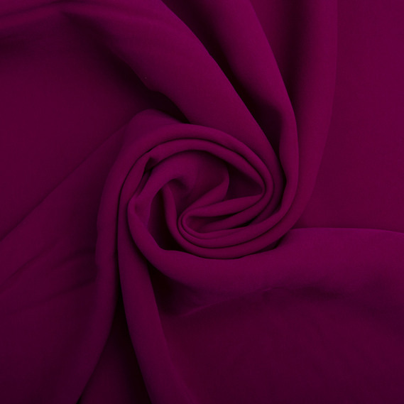 Тканина костюмна Barbie креп, 145 см, 228 гр/м2, для одягу, плаття, костюмів, спідниць фуксія, фото 1