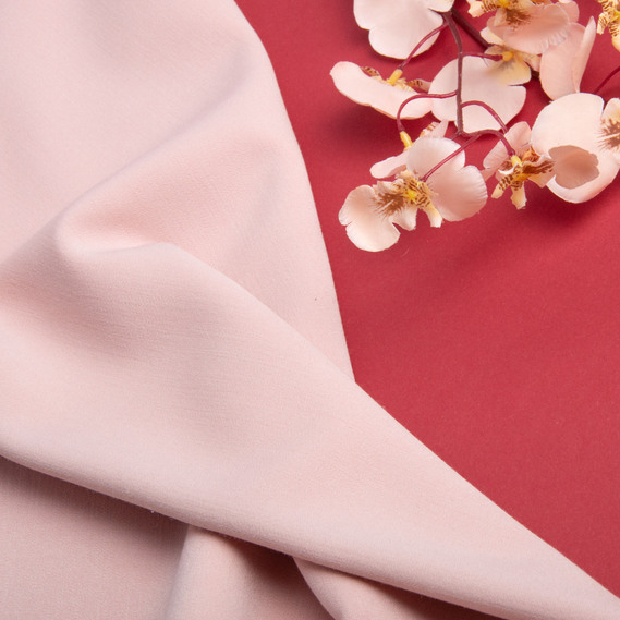 Ткань костюмная Миранда, 150 см, 322 гр/м2, для одежды, платьев, костюмов, юбок V48 св/пудра, фото 3