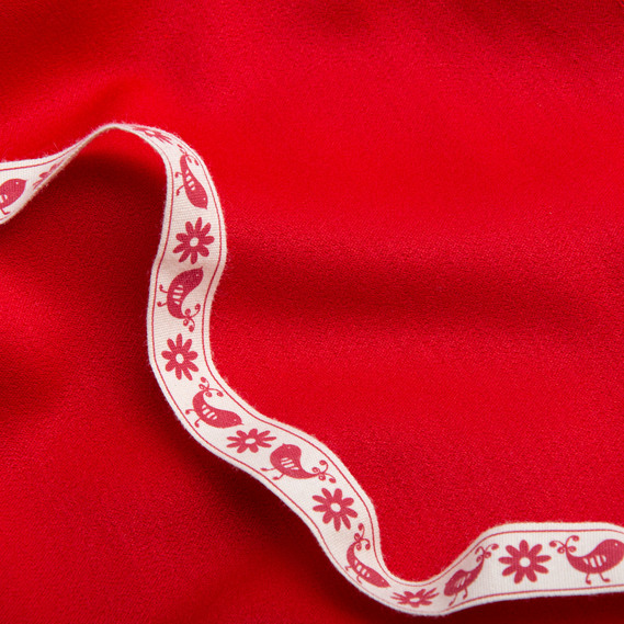 Miranda suit fabric, 150 cm wide, 322 g/m², suitable for clothing, dresses, suits, and skirts яскраво червона, фото 3