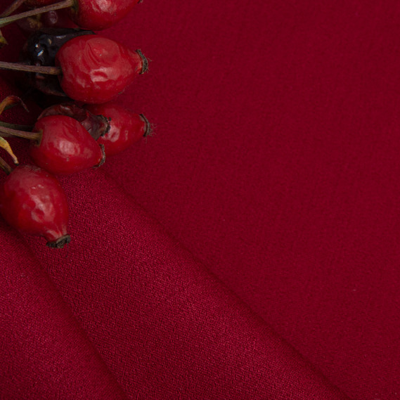 Ткань костюмная Миранда, 150 см, 322 гр/м2, для одежды, платьев, костюмов, юбок гранат, фото 3