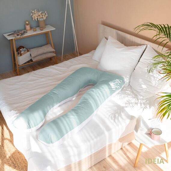 Pillowcase for U-shaped pillow140х75х20 cm м`ята/біла, фото 4