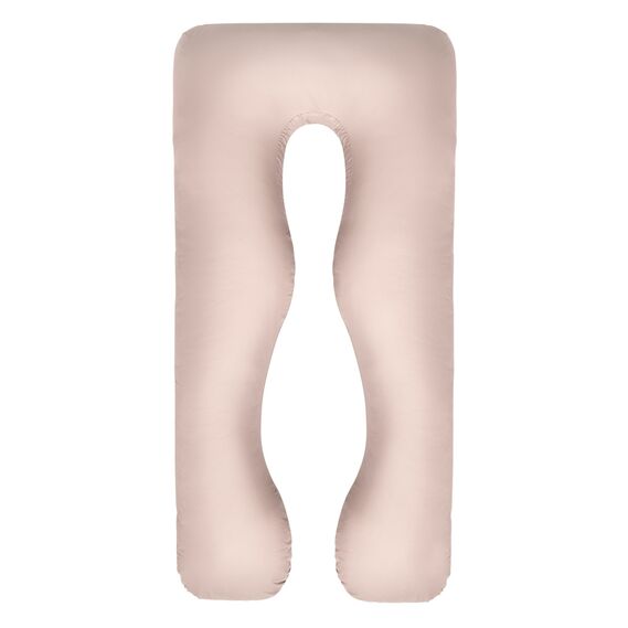 Наволочка на П-подушку для вагітних та відпочинку 140х75х20 см з блискавкою беж/шоколад, фото 2