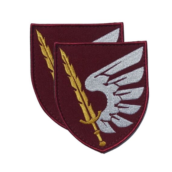 Шеврон на липучке 79-я отдельная десантно-штурмовая бригада Крыло 8х9,7 см бордо, фото 2 Шеврон на липучке 79-я отдельная десантно-штурмовая бригада Крыло 8х9,7 см бордо, фото 2