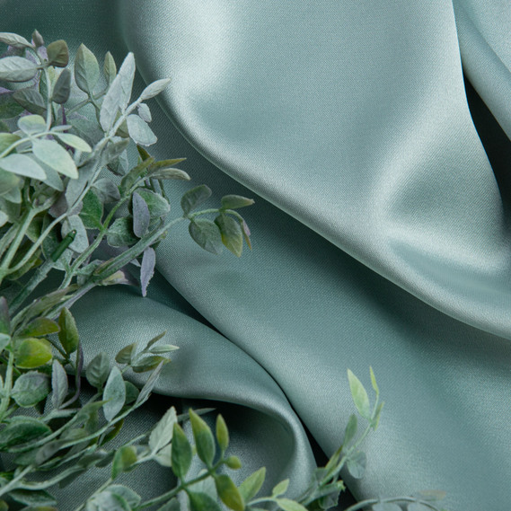 Ткань костюмная SCARLETT light, 145 см, 260 гр/м2, блестящая ткань, ткань для вечернего платья, атласная аткань, шелковая ткань м’ята , фото 3