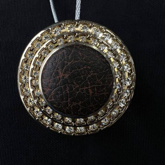 Магнит подхват для штор на тросе V-5 золото/коричневий, фото 2 Магнит подхват для штор на тросе V-5 золото/коричневий, фото 2