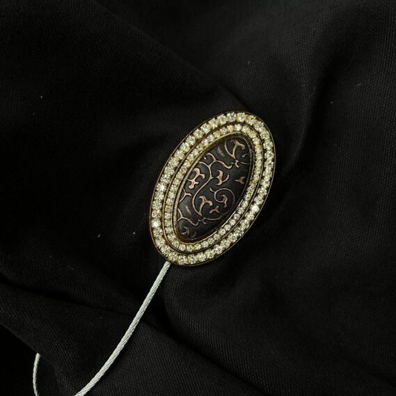 Магніт підхват для штор на тросі V-C-16 корич вензель антик, фото 1 Магніт підхват для штор на тросі V-C-16 корич вензель антик, фото 1