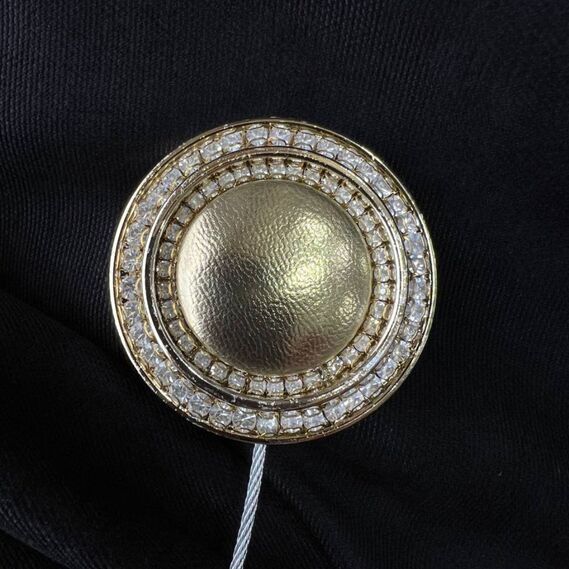 Магнит подхват для штор на тросе V-C-2 золото гладка, фото 2 Магнит подхват для штор на тросе V-C-2 золото гладка, фото 2