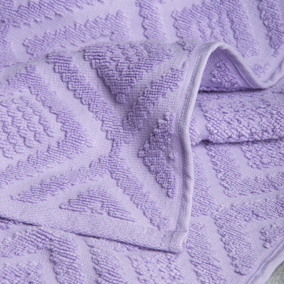 Рушник махровий бавовна Луіза TM IDEIA 50х90 см ліловий, фото 5