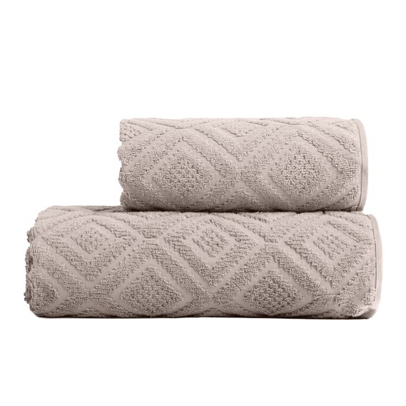 Рушник махровий бавовна Луіза TM IDEIA 50х90 см беж, фото 1