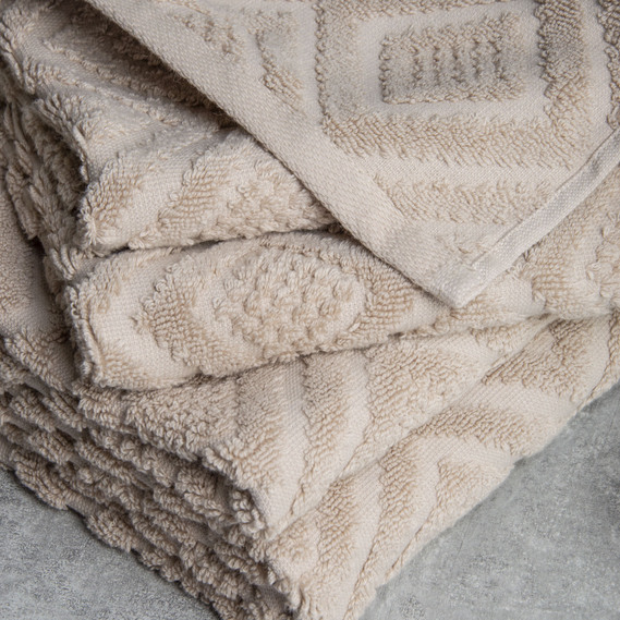 Terry jacquard towel TM IDEIA 70х140 cm беж, фото 4