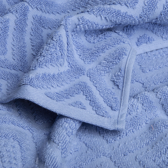 Terry jacquard towel TM IDEIA 70х140 cm блакитний , фото 5