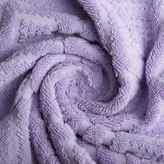 Рушник махровий бавовна Луіза TM IDEIA 70х140 см ліловий, фото 3