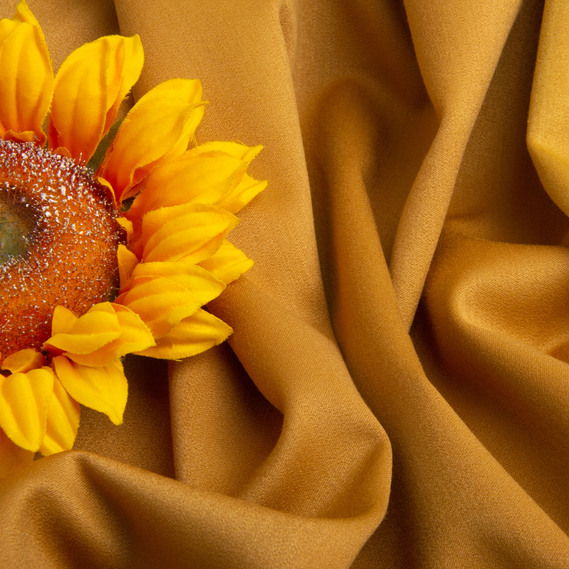 Ткань костюмная Миранда, 150 см, 322 гр/м2, для одежды, платьев, костюмов, юбок V-59 гірчиця, фото 3 Ткань костюмная Миранда, 150 см, 322 гр/м2, для одежды, платьев, костюмов, юбок V-59 гірчиця, фото 3