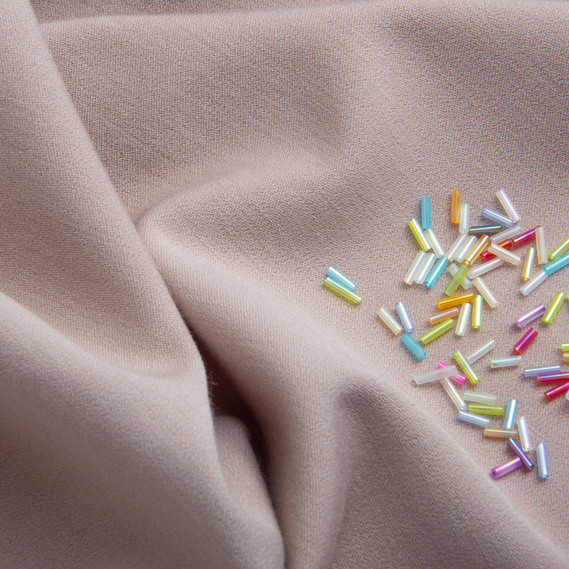 Тканина костюмна Міранда, 150 см, 322 гр/м2, для одягу, плаття, костюмів, спідниць беж, фото 3