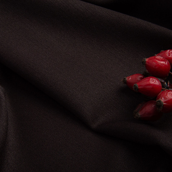 Ткань костюмная Миранда, 150 см, 322 гр/м2, для одежды, платьев, костюмов, юбок коричнева, фото 3