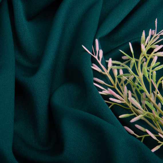 Miranda suit fabric, 150 cm wide, 322 g/m², suitable for clothing, dresses, suits, and skirts V-32 малахіт, фото 3