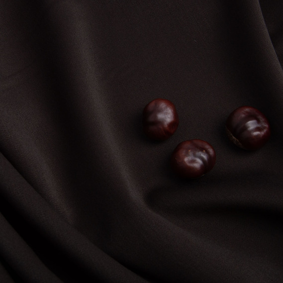 Miranda suit fabric, 150 cm wide, 322 g/m², suitable for clothing, dresses, suits, and skirts темний шоколад, фото 3