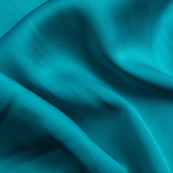 Тканина костюмна SCARLETT light, 145 см, 260 гр/м2, блискуча тканина, тканина для вечірньої сукні, атласна тканина, шовкова тканина бірюза ментол, фото 2