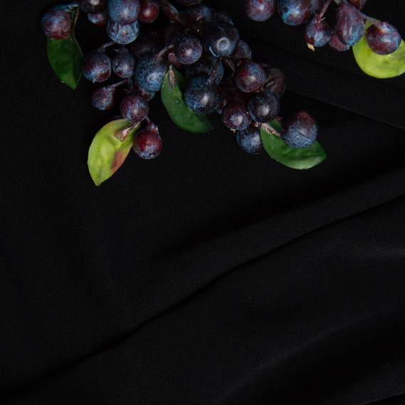 Тканина костюмна Анжеліка чорна, фото 3