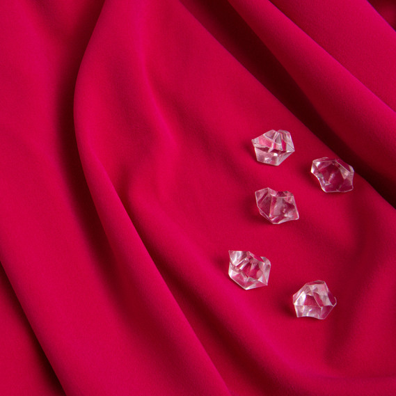 Тканина костюмна Анжеліка яскраво рожевий, фото 3