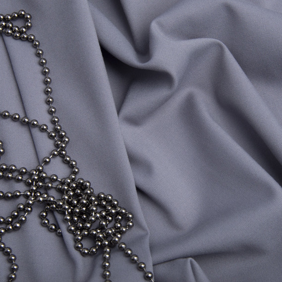 Ткань костюмная жаккард Sophia, 150 см, 205 гр/м2, для одежды, платьев, костюмов, юбок асфальт, фото 3