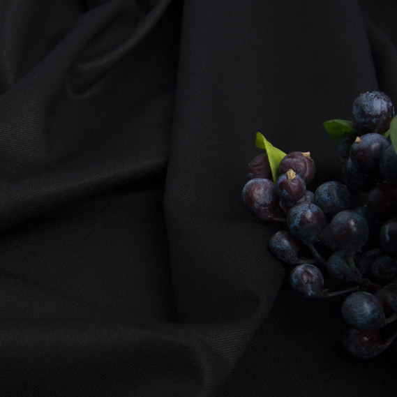 Тканина костюмна Деймон чорна, фото 3 Тканина костюмна Деймон чорна, фото 3