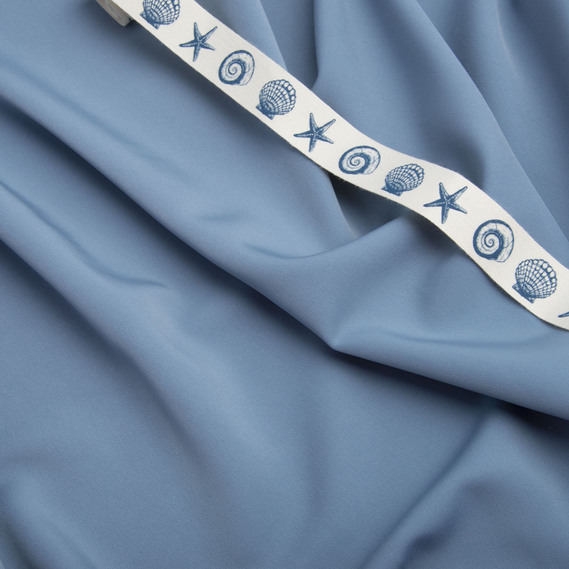 Тканина костюмна однотонна Торонто, 150 см, 217 гр/м2, для одягу, плаття, костюмів, спідниць св/денім, фото 3