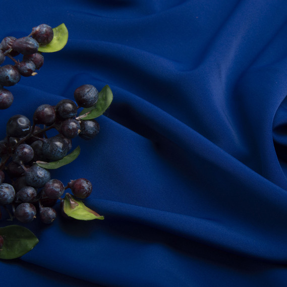 Тканина костюмна однотонна Торонто, 150 см, 217 гр/м2, для одягу, плаття, костюмів, спідниць електрик, фото 3