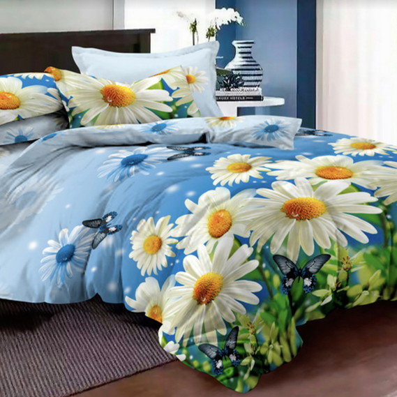 Тканина бязь бавовна GOLD щіл 115 г/м2 V-G-4488 Ромашки, фото 1 Тканина бязь бавовна GOLD щіл 115 г/м2 V-G-4488 Ромашки, фото 1