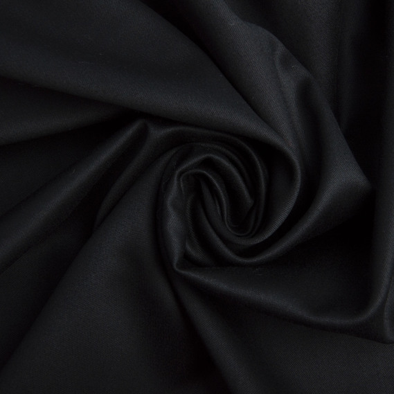 Тканина костюмна Сімон чорна, фото 1