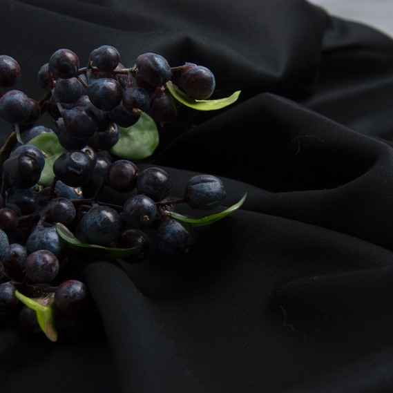 Тканина костюмна Сімон чорна, фото 3