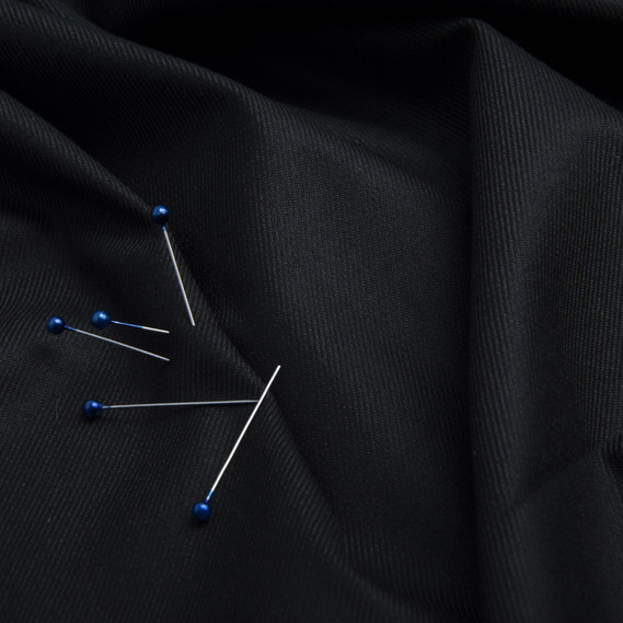 Тканина костюмна Сельвестр чорна, фото 3 Тканина костюмна Сельвестр чорна, фото 3