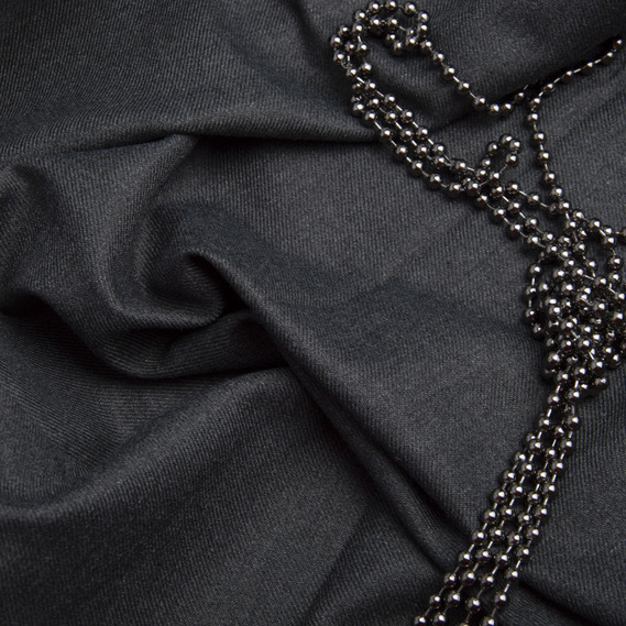 Тканина костюмна Сельвестр т/сіра, фото 3