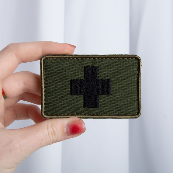 Шеврон на липучке на медицинскую аптечку 4,8х7,8 см, фото 2